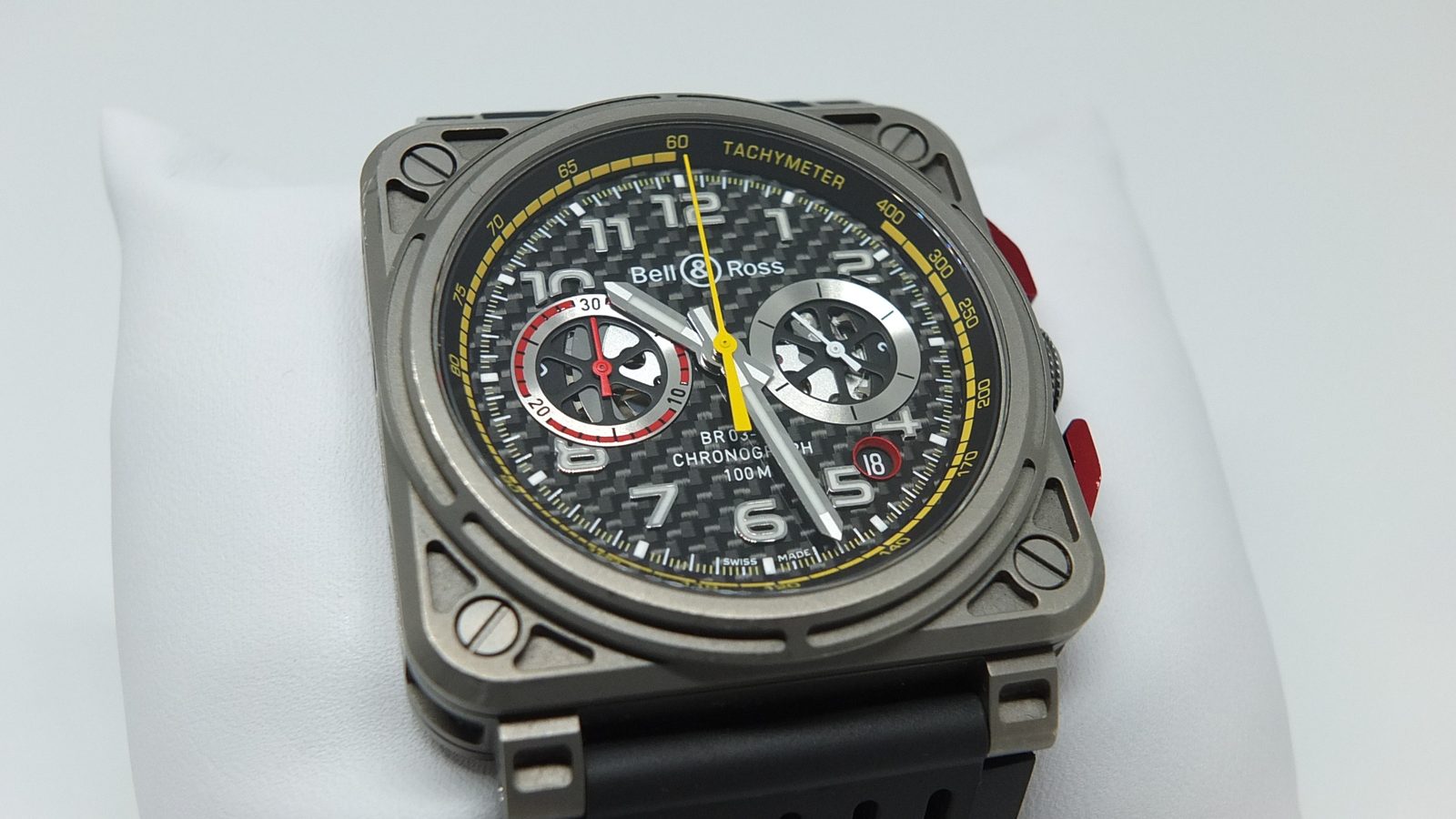 Bell &amp; Ross BR03-94 R.S.18 chronograph with carbon-fibre dial